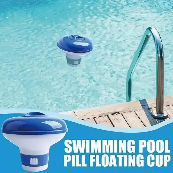 Distributeur de chlore flottant pour piscine de 5 pouces avec aérations réglables et couvercle anti-fuite pour piscines