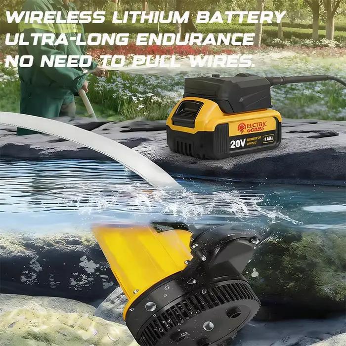 Pompe submersible portable sans fil pour eau avec haute pression application submersible pour vidange et maintenance maison et piscine