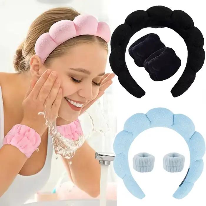 Bandeaux de sauna en éponge bouffante pour femmes et filles