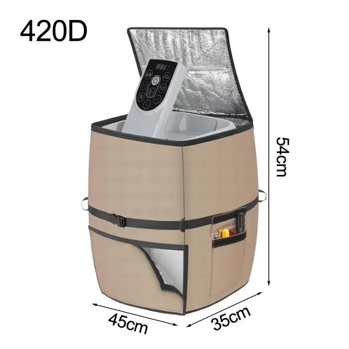 Couvercle de pompe de chauffage en tissu oxford 420d résistant aux intempéries pour spa gonflable élégant et durable pour extérieur