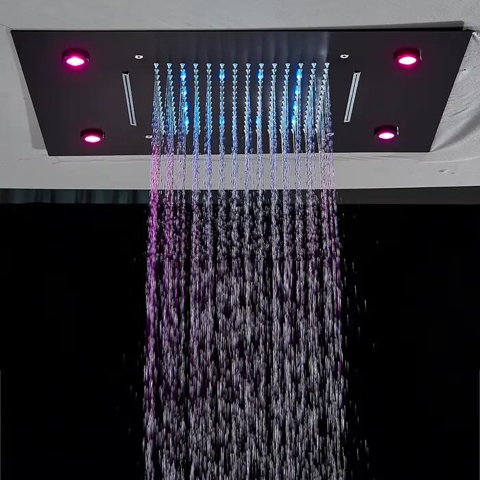 Ensemble de système de douche de pluie thermostatique à affichage numérique