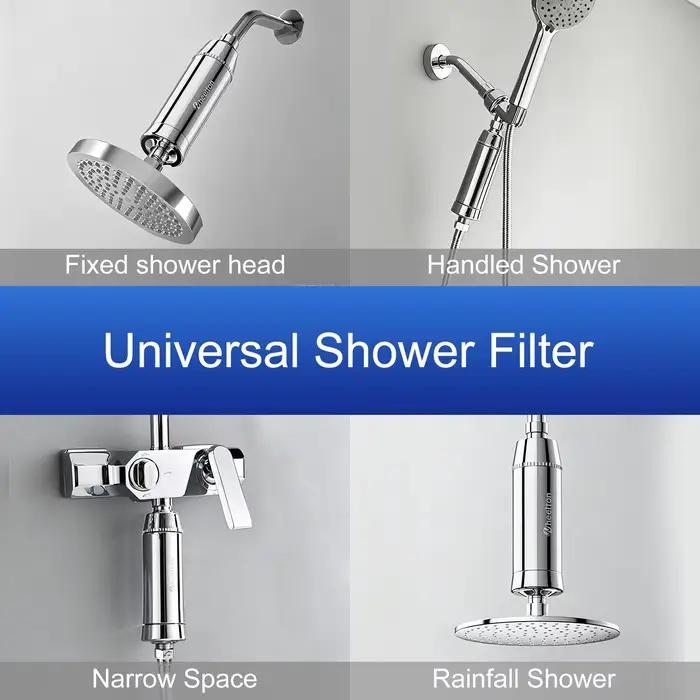 Filtre à eau Wheelton KDF purificateur de douche pour spa maison et salle de bain adoucisseur d'eau élimine le chlore améliore la peau et les cheveux pour usage quotidien