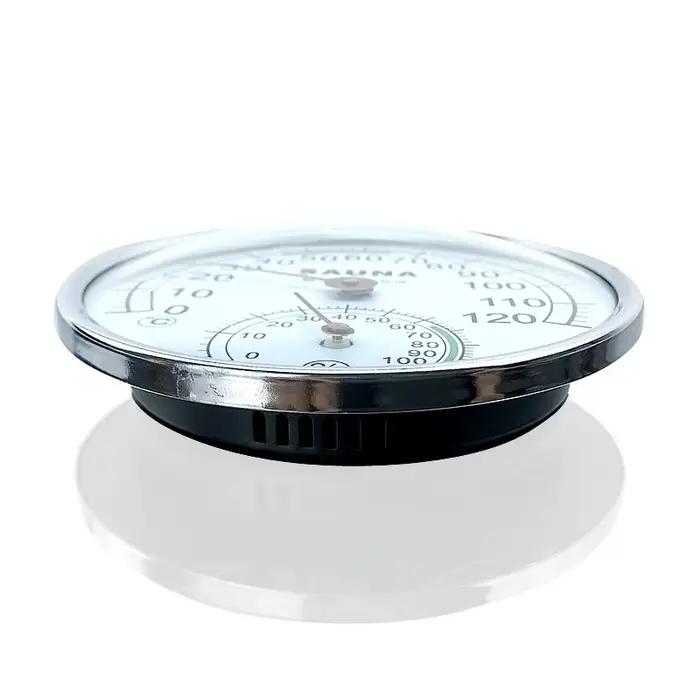 Hygromètre de Sauna en Métal Robuste pour Mesurer Température et Humidité Intérieure et Extérieure Occasions Relaxantes Détente Maison Sauna Bain