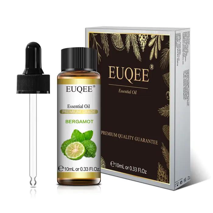 Coffret d'huiles essentielles EUQEE Bergamote Encens Curcuma Citronnelle Patchouli Myrrhe pour Aromathérapie Diffuseur Humidificateur Bougie Occasions Spéciales
