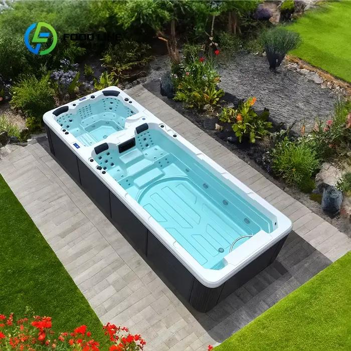 Piscine acrylique hors sol personnalisable de 4 m pour 4 personnes avec système de contrôle Balboa et couverture pour jardin