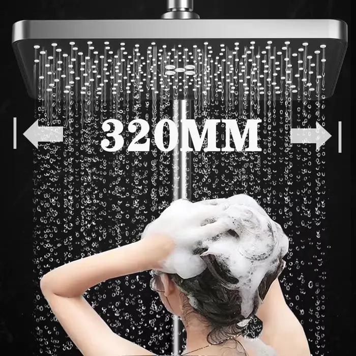 Pommeau de douche Spa à Haute Pression haute pression noir blanc gris tête unique pour salle de bains expérience spa quotidienne