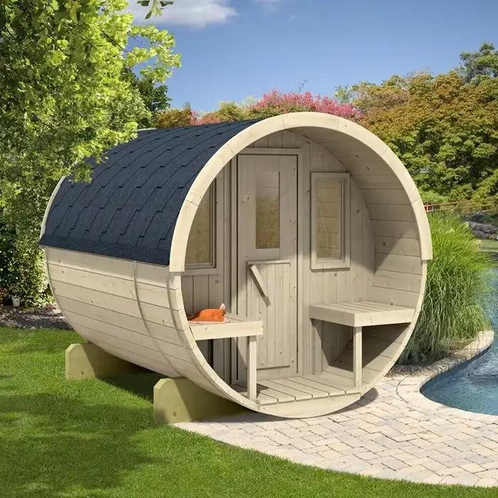 Sauna mobile durable pour 4 à 6 personnes avec poêle à bois pour détente en plein airUsageIdOccasionsSpéciales