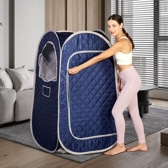 Tente de sauna SMARTMAK acrylique avec générateur de vapeur 4L pour relaxation à domicile deux personnes occaions spéciales bien-être santé détente spa à la maison